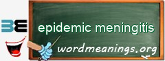 WordMeaning blackboard for epidemic meningitis
